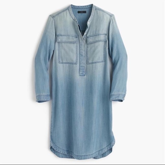 J Crew Drapey Chambray Shirtdress - Picture 4 of 7